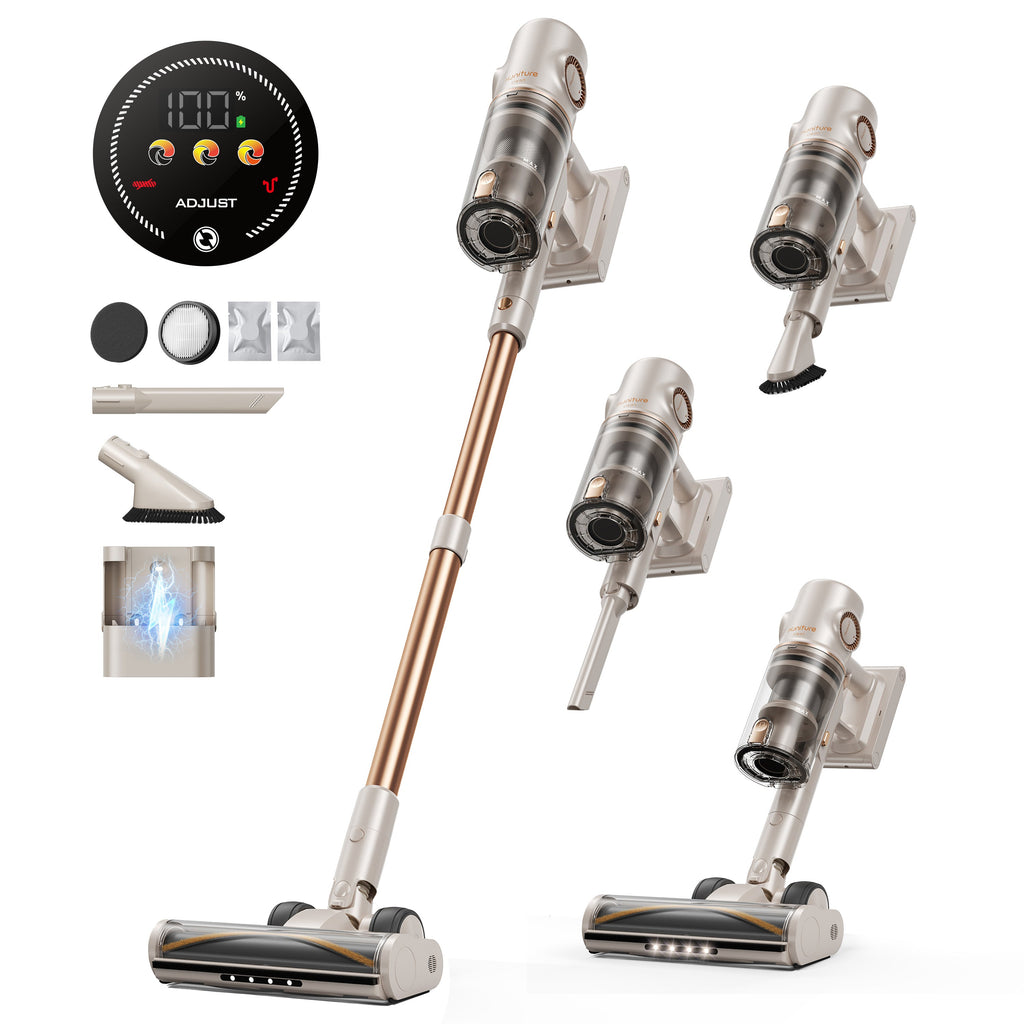 Honiture Powerful 50kPa Cordless Stick Vacuum | Long Battery Life & Tangle-Free Hair Technology