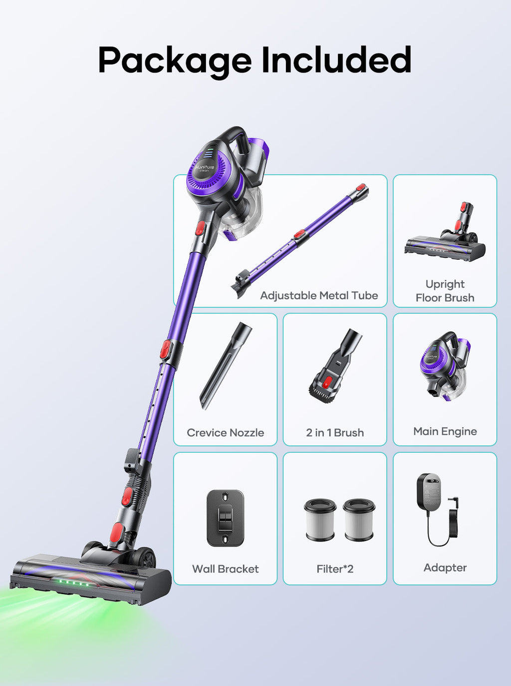 Honiture Y10 Cordless Vacuum Cleaning Bundle