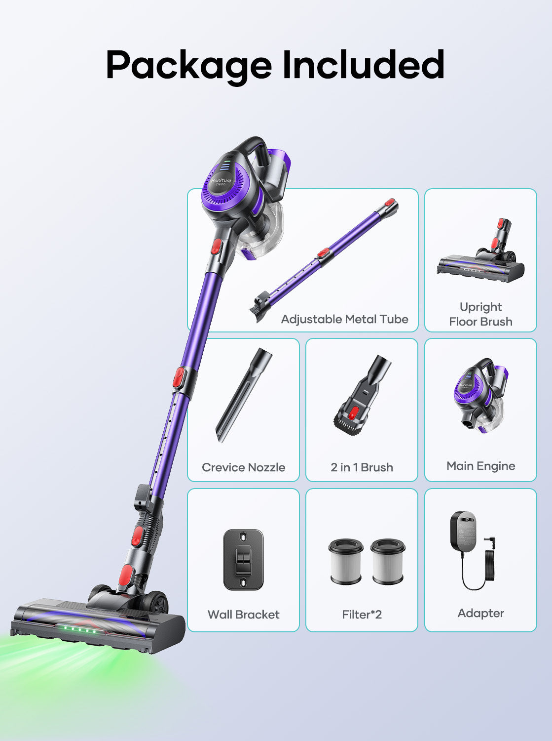 Honiture Y10 Lightweight Cordless Stick Vacuum